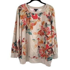 Torrid Floral Sweatshirt 1X